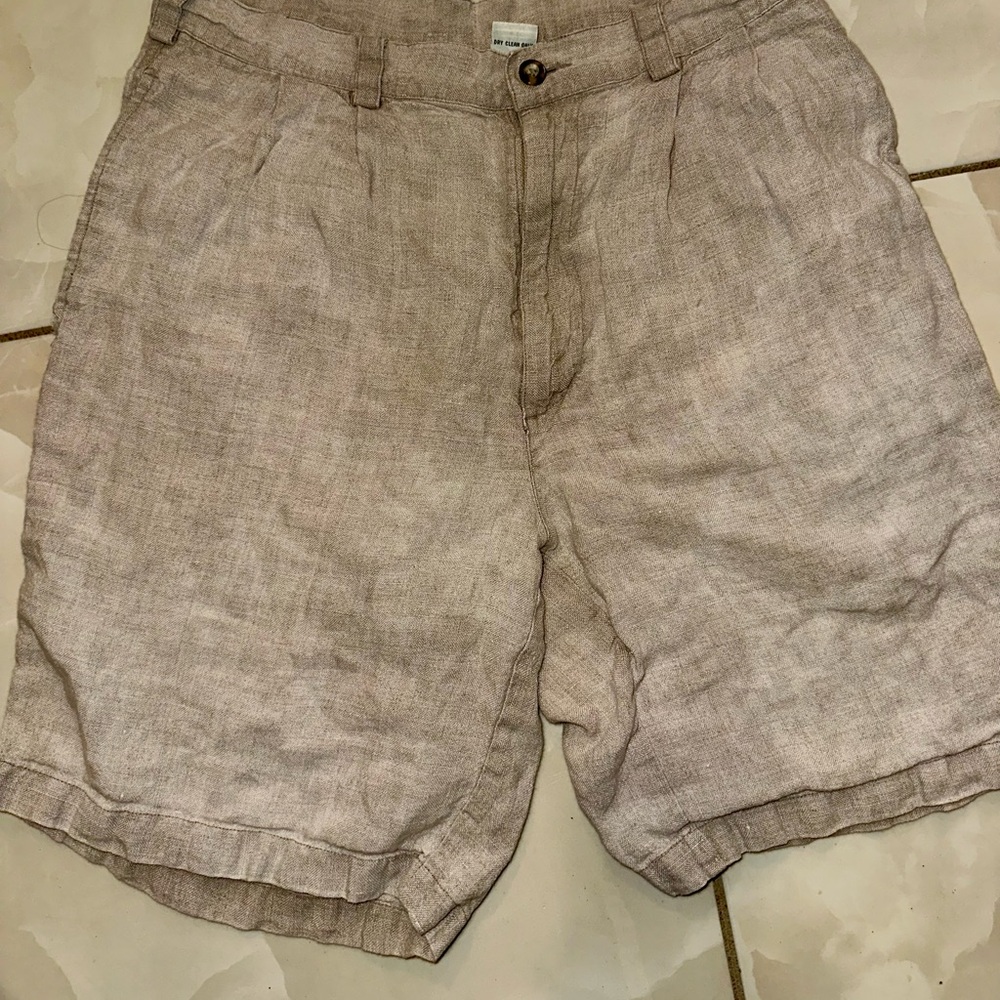American Eagle Outfitters Light Brown Linen Shorts